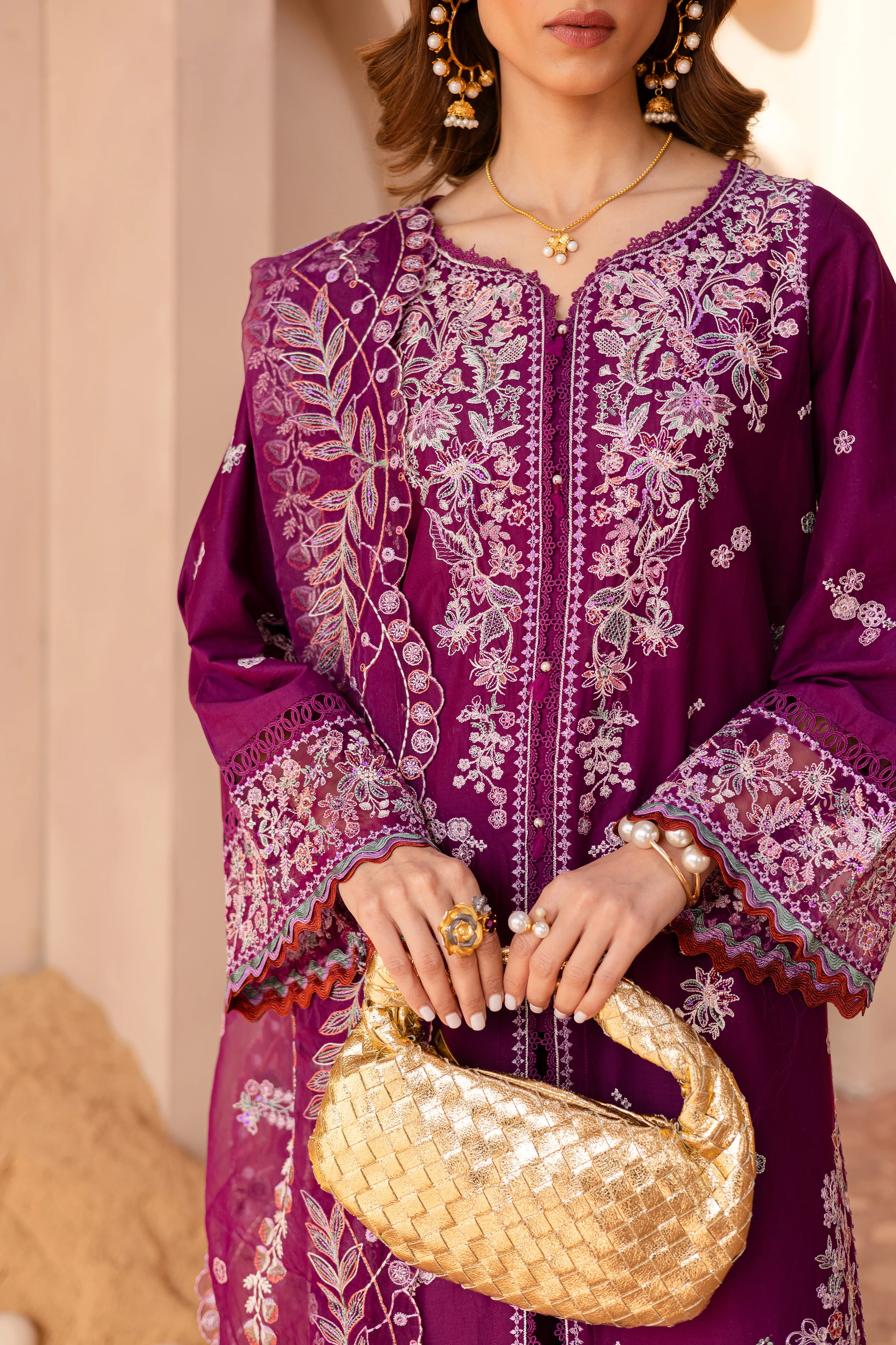 Roop 3Pc - Embroidered Luxe Pret - Image 8
