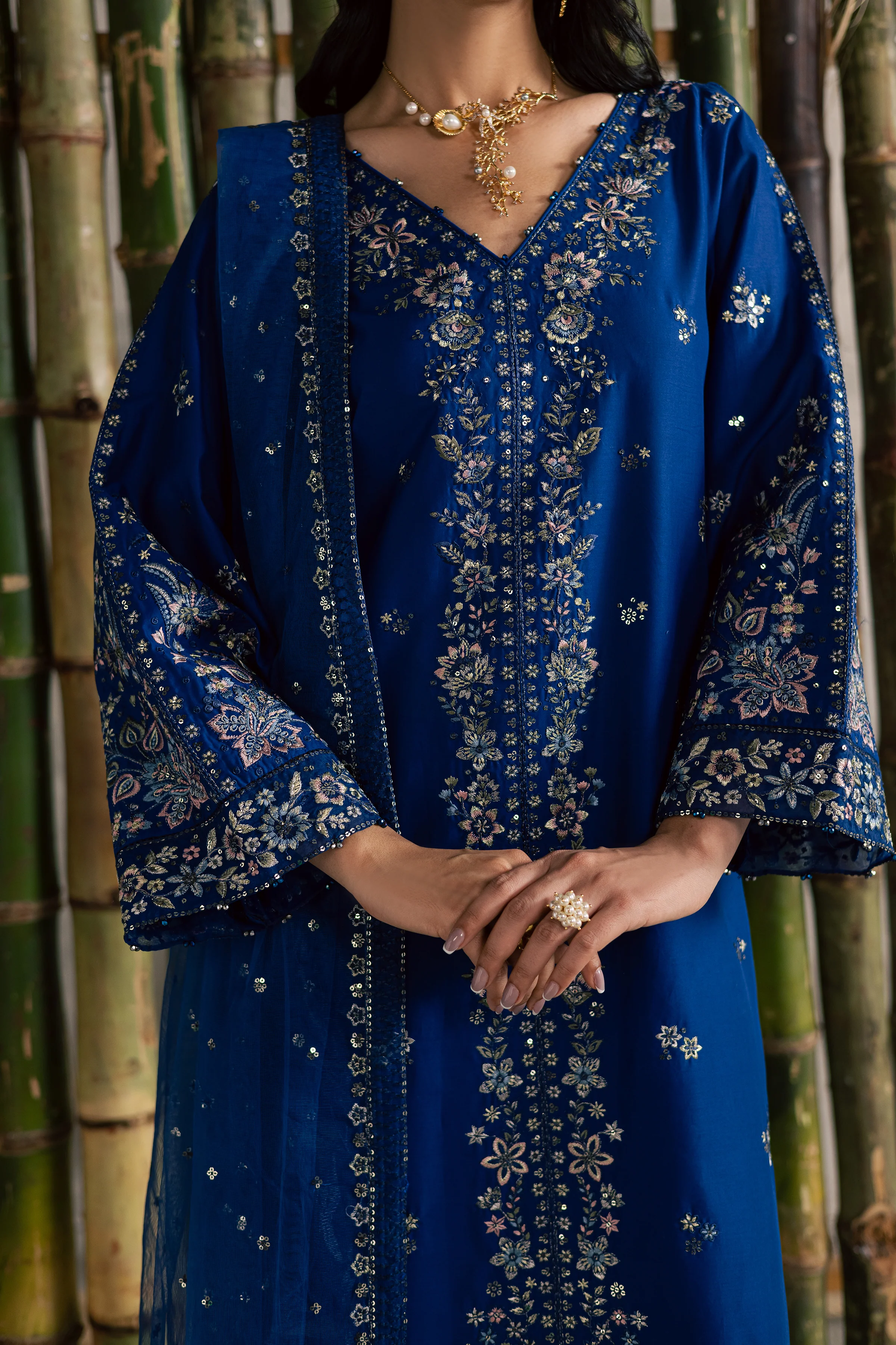 Roshni 3Pc - Festive Embroidered Lawn - Image 6