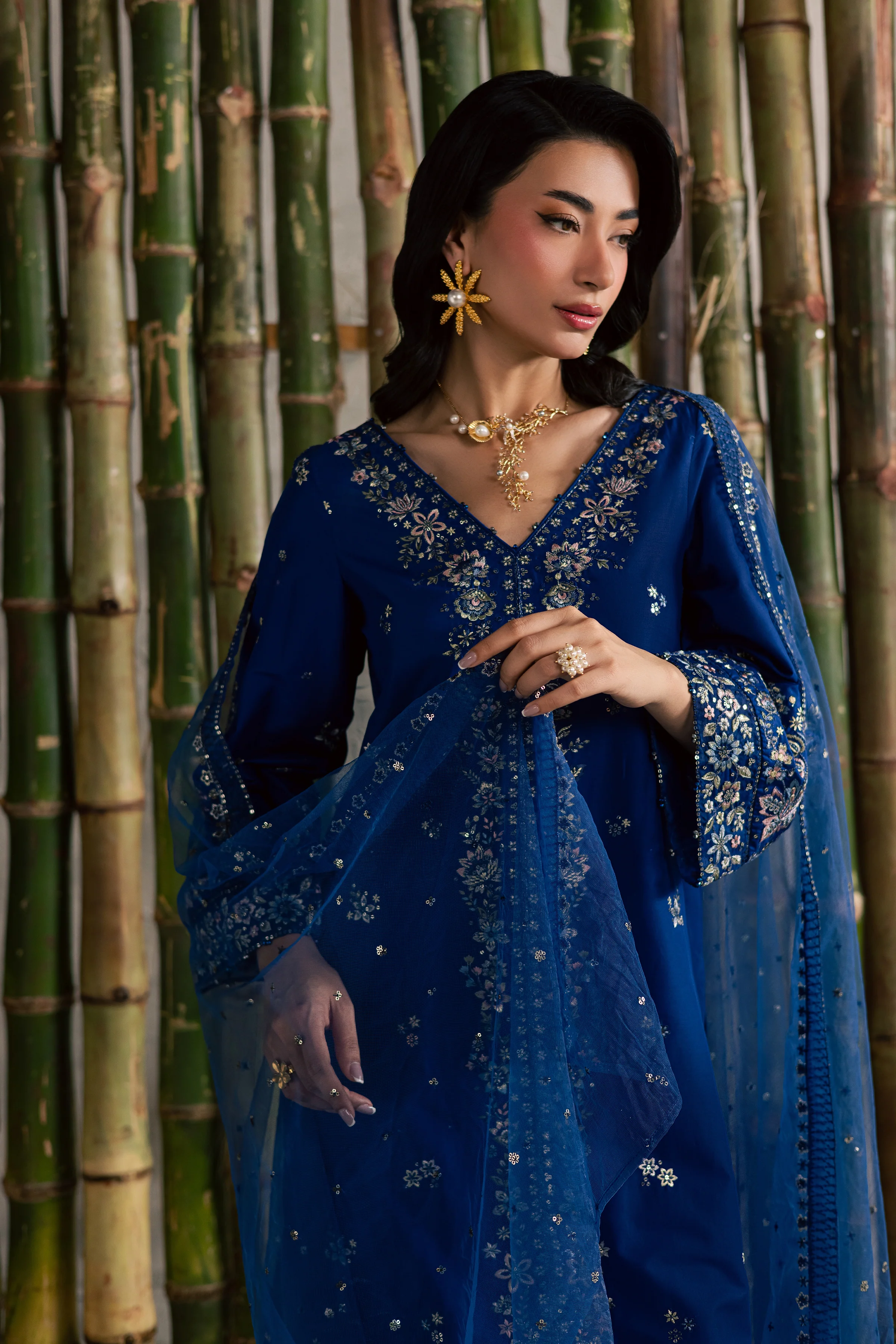 Roshni 3Pc - Festive Embroidered Lawn - Image 7