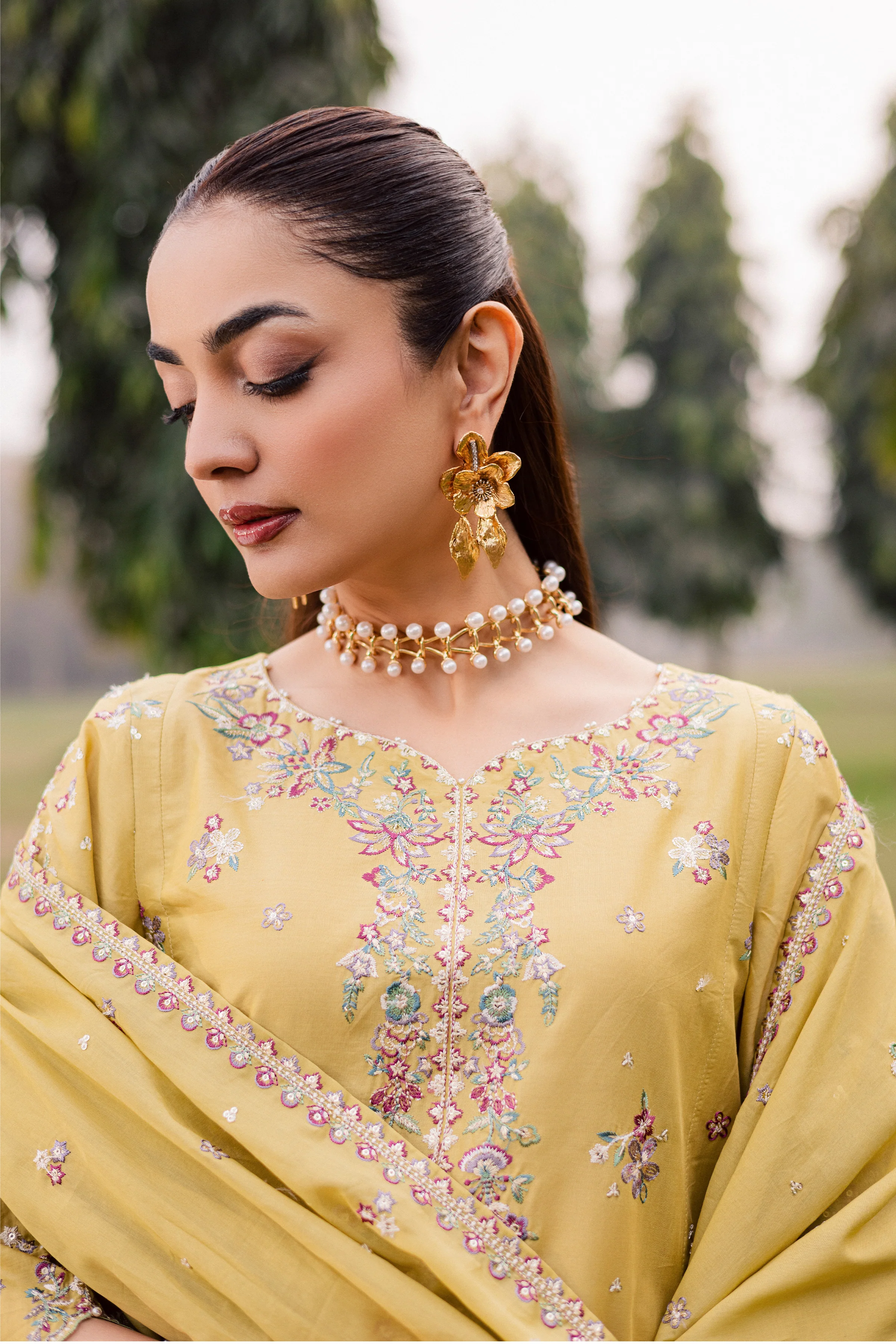Salwah 3Pc - Festive Embroidered Lawn - Image 8