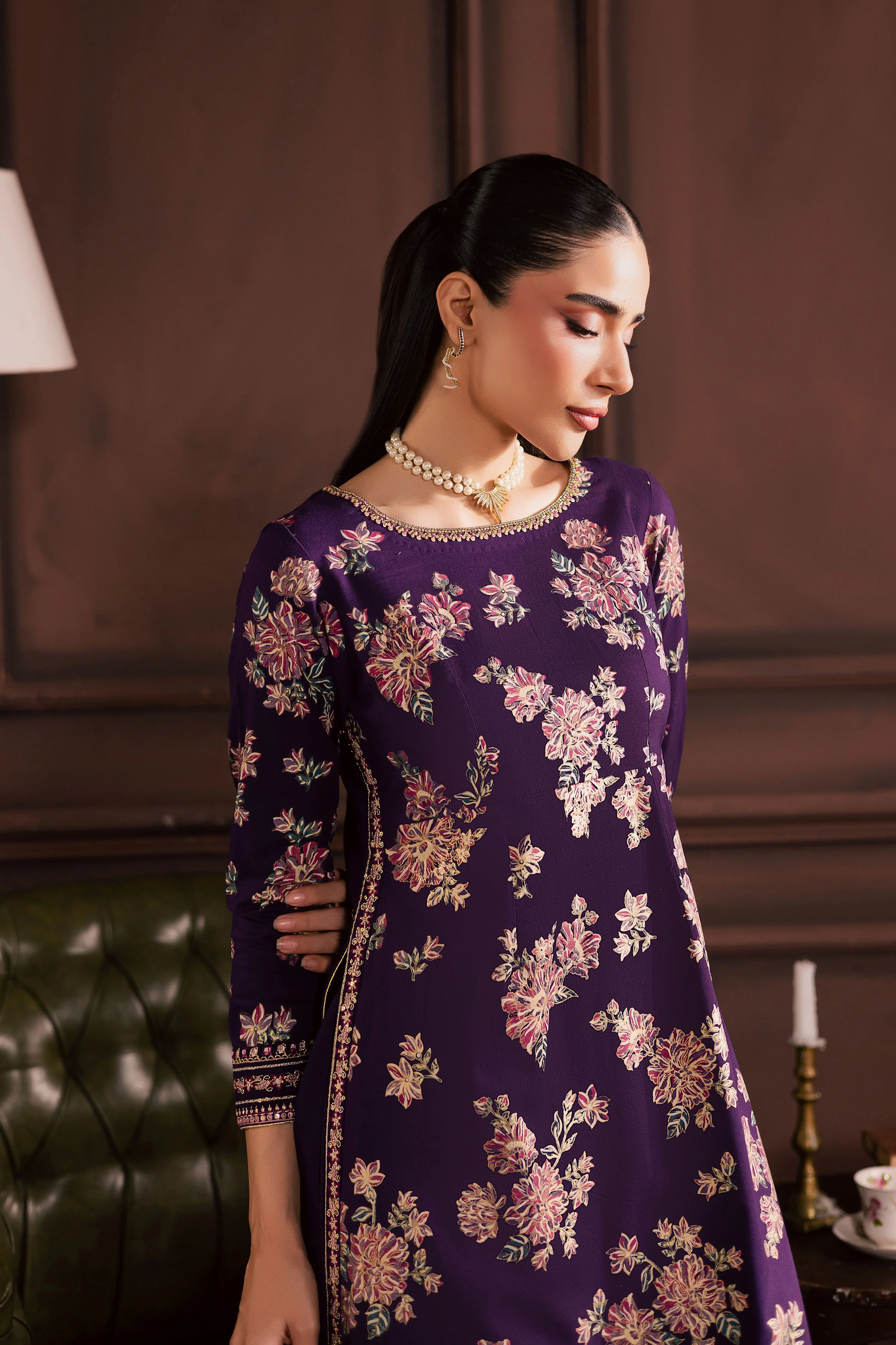 Sangria 2Pc - Embroidered Khaddar Dress - Image 5