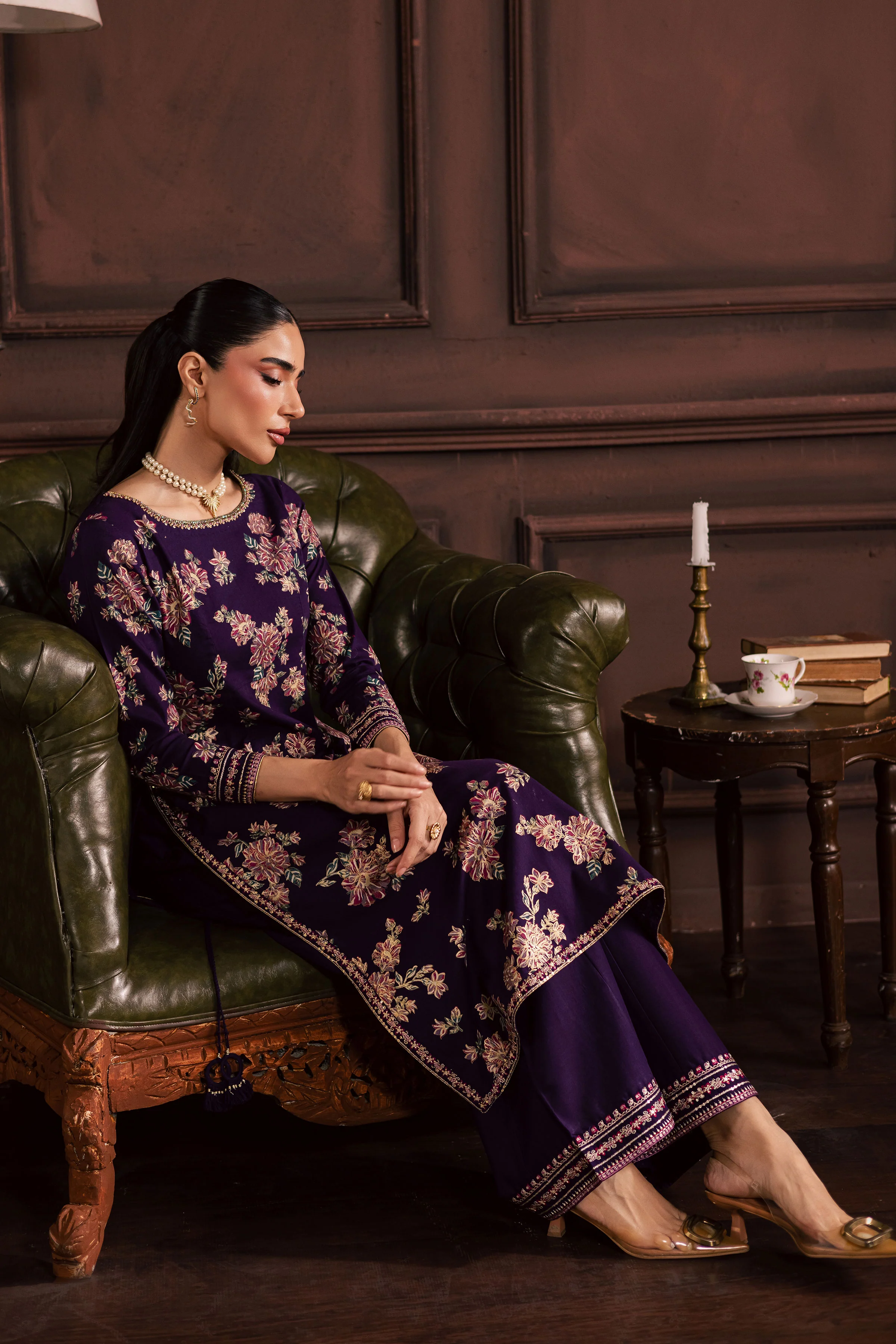 Sangria 2Pc - Embroidered Khaddar Dress - Image 7