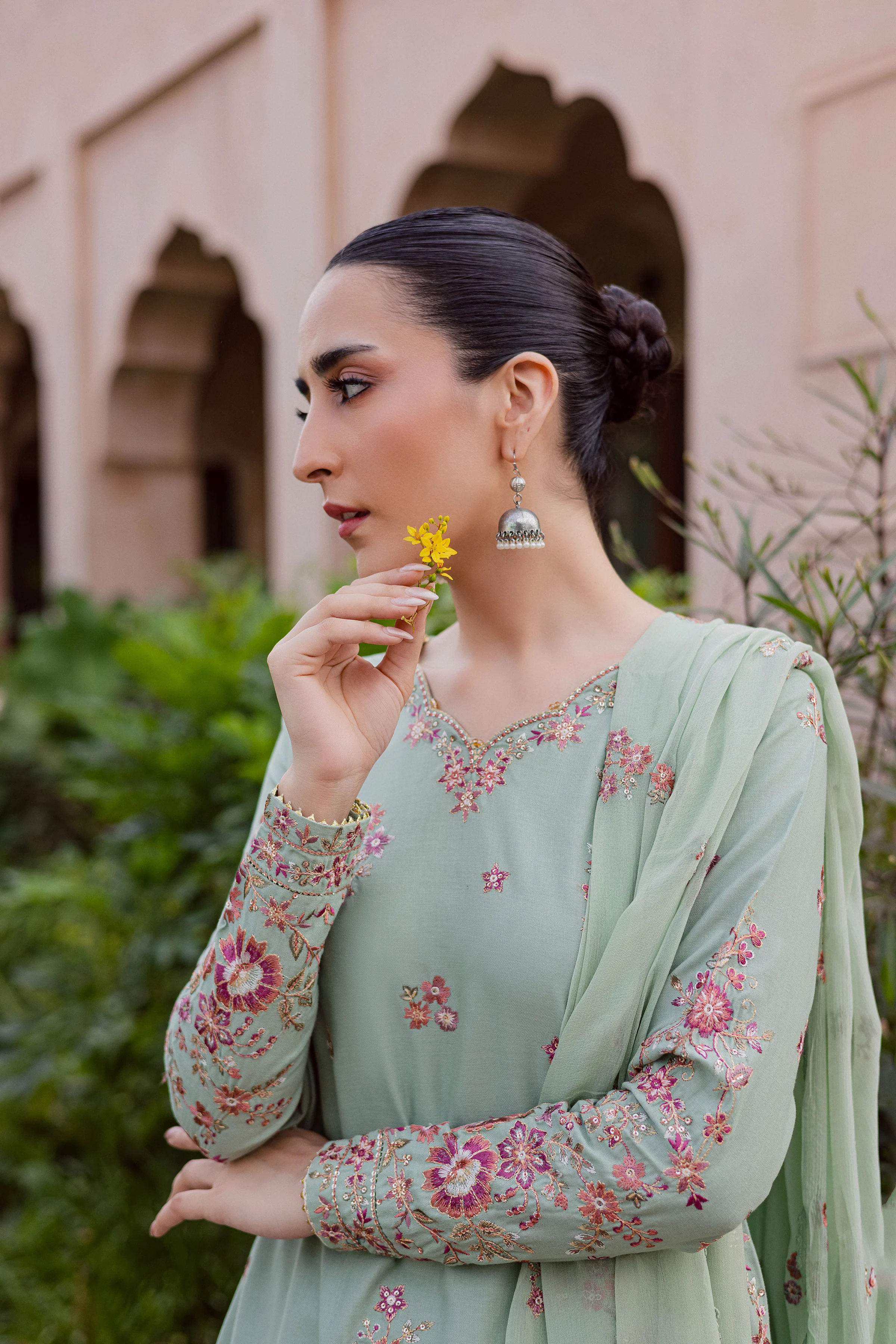 Sea Zunaisha 3Pc - Embroidered Khaddar Dress - Image 7