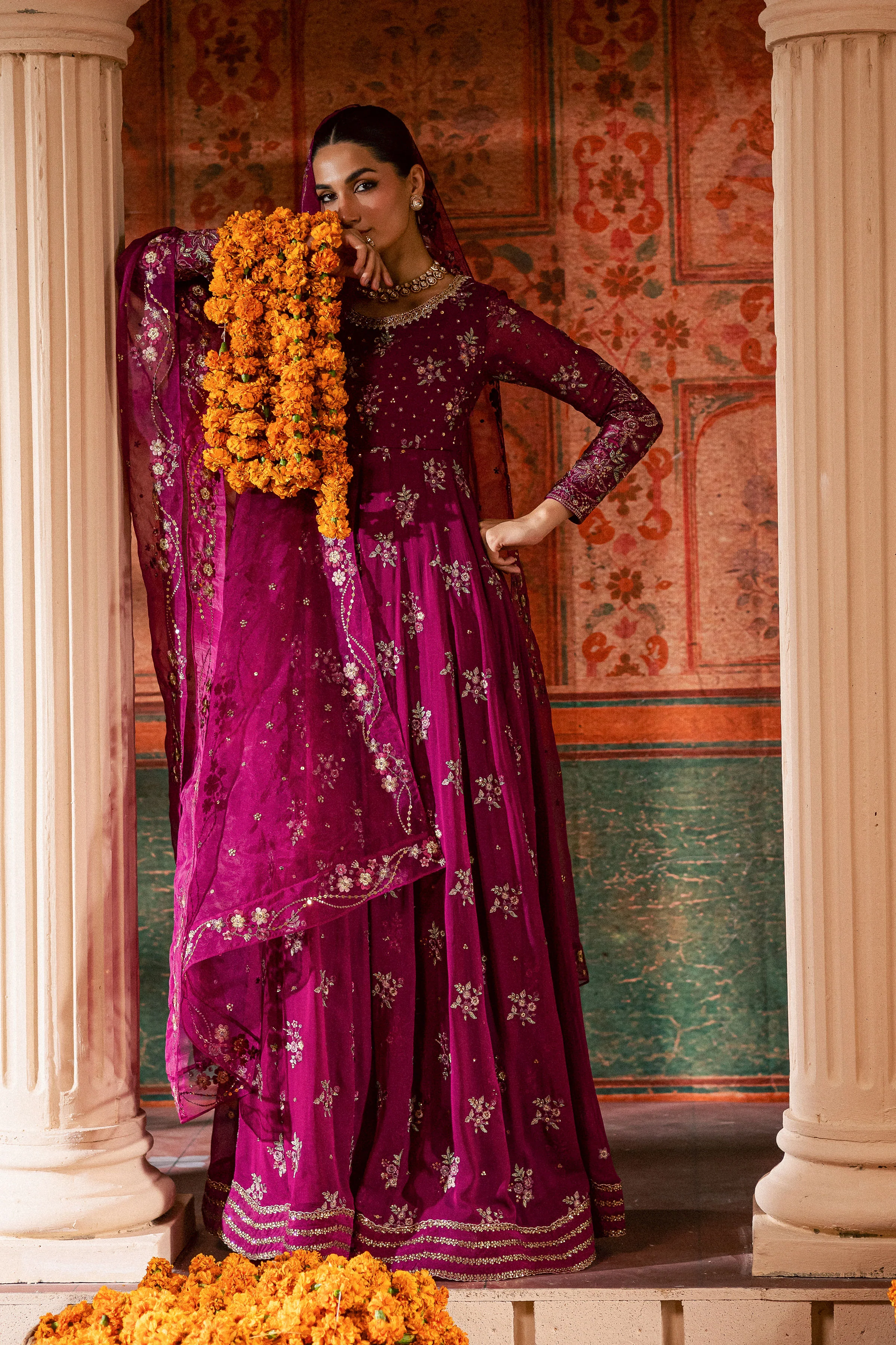 Sehar 3Pc - Chiffon Wedding Frock - Image 5