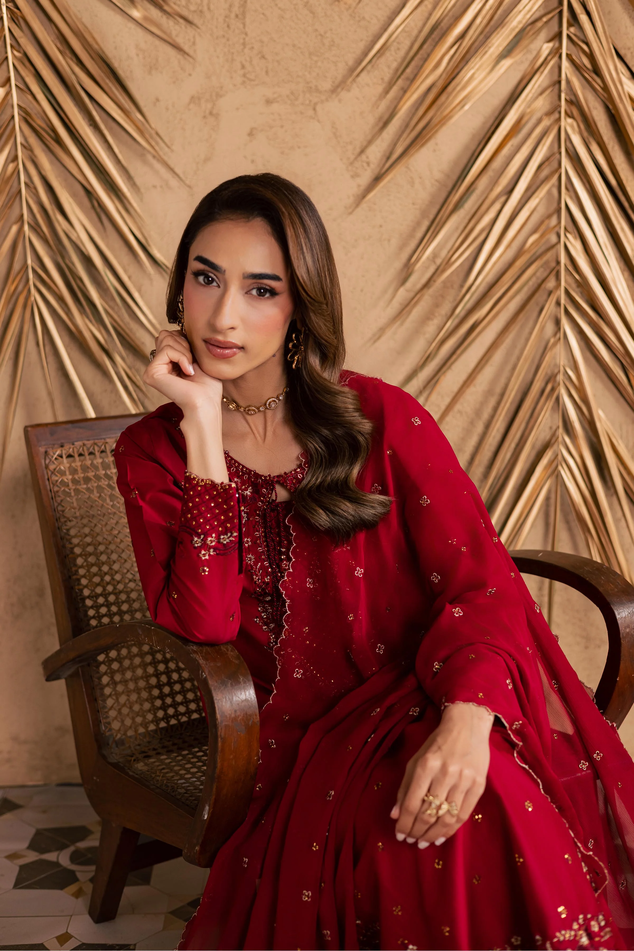 Shaili 3Pc - Embroidered Festive Pret - Image 4