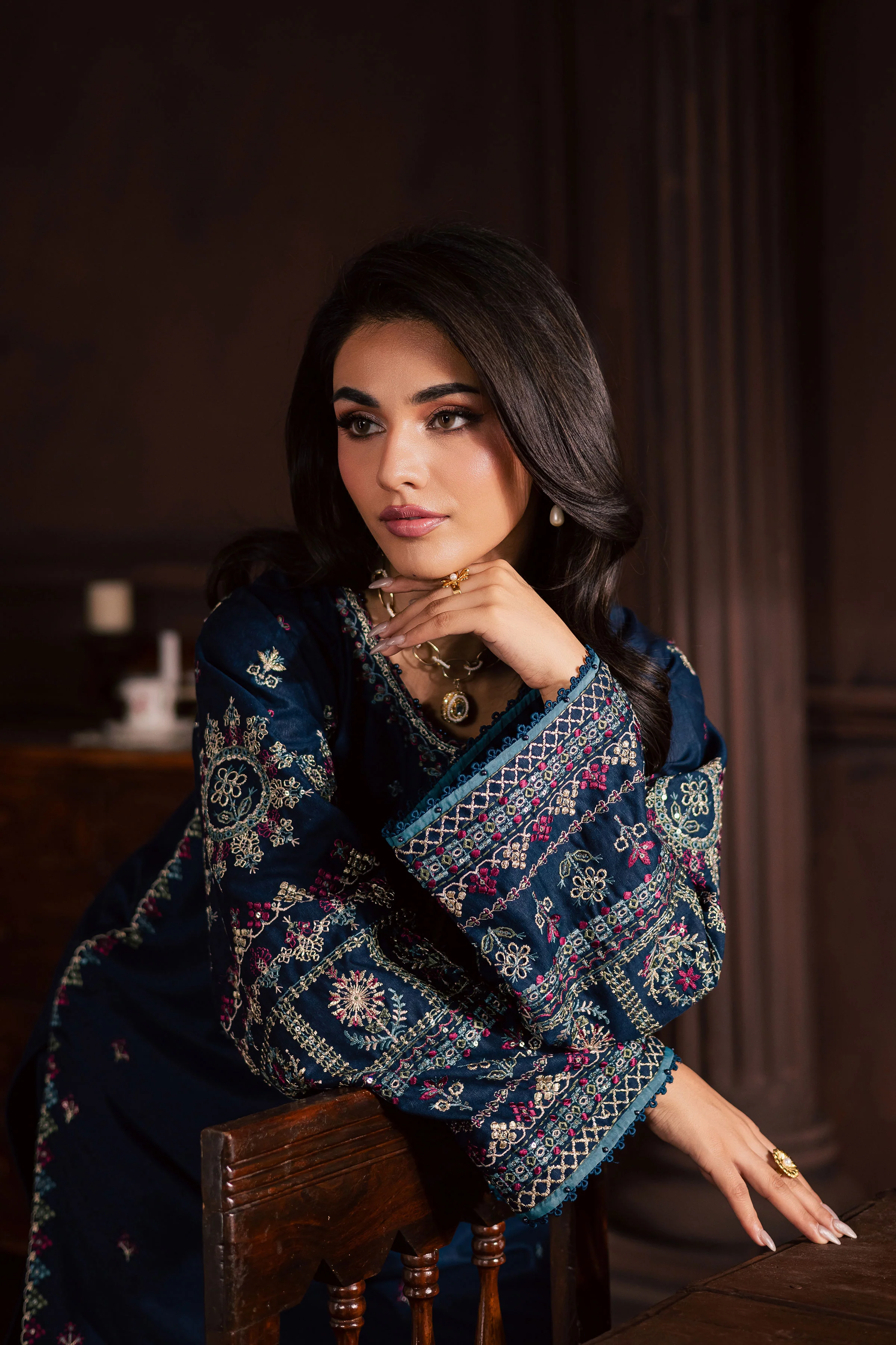 Shajjar 2Pc - Embroidered Karandi Dress - Image 9
