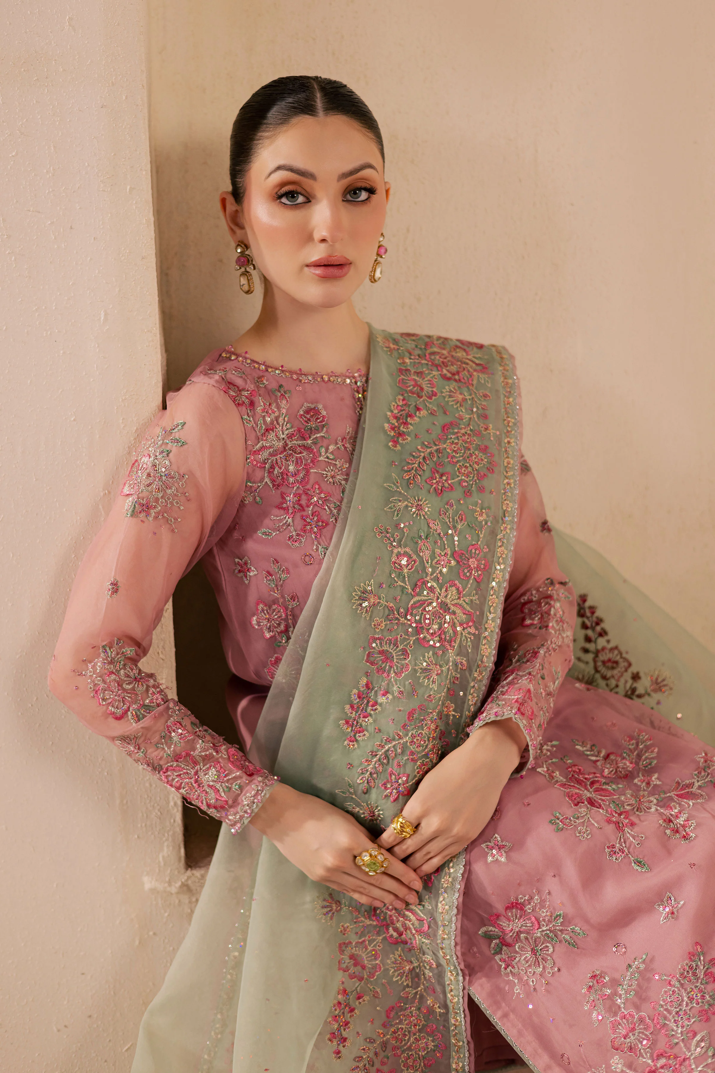 Shirin 3Pc - Embroidered Luxe Pret - Image 6