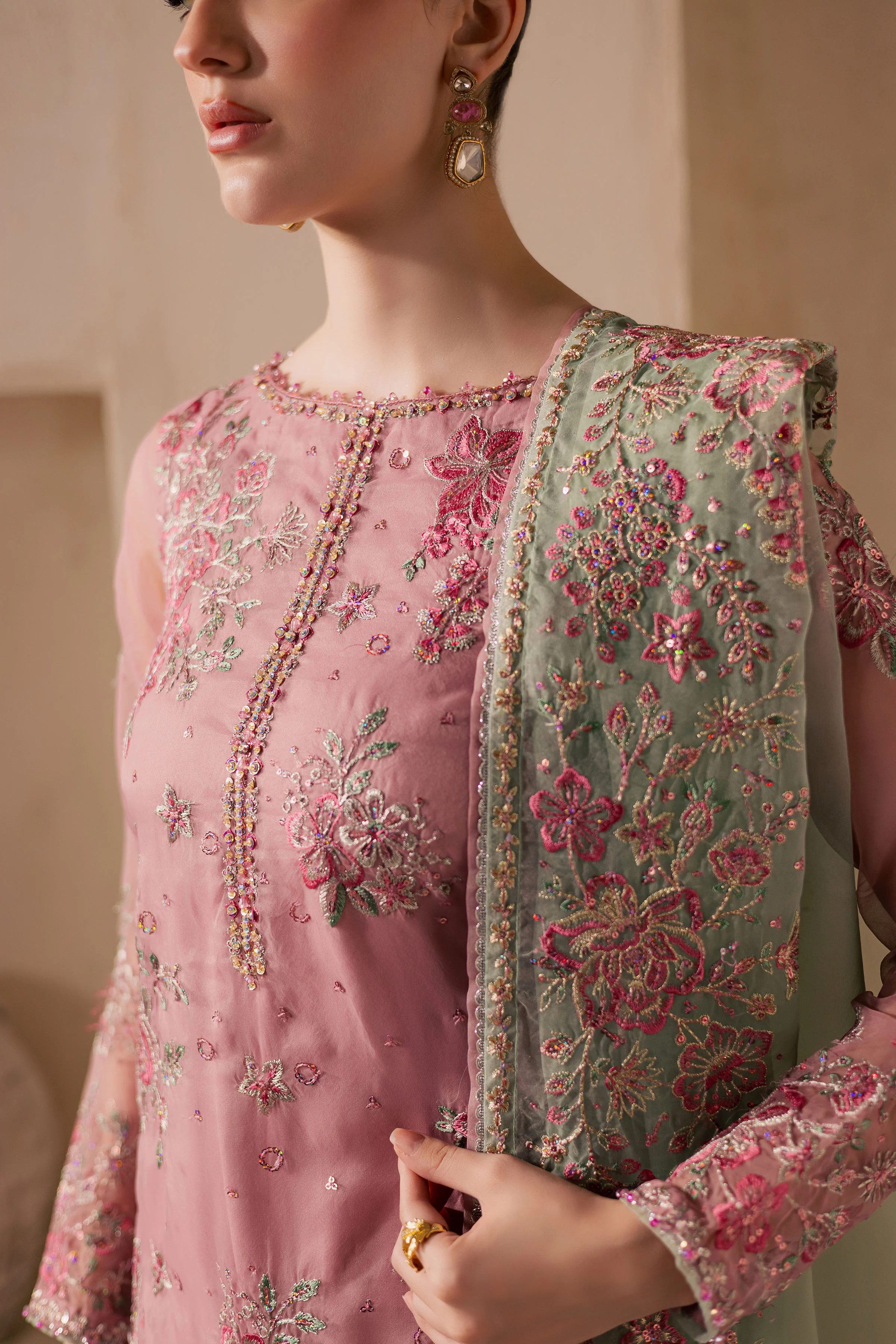 Shirin 3Pc - Embroidered Luxe Pret - Image 7