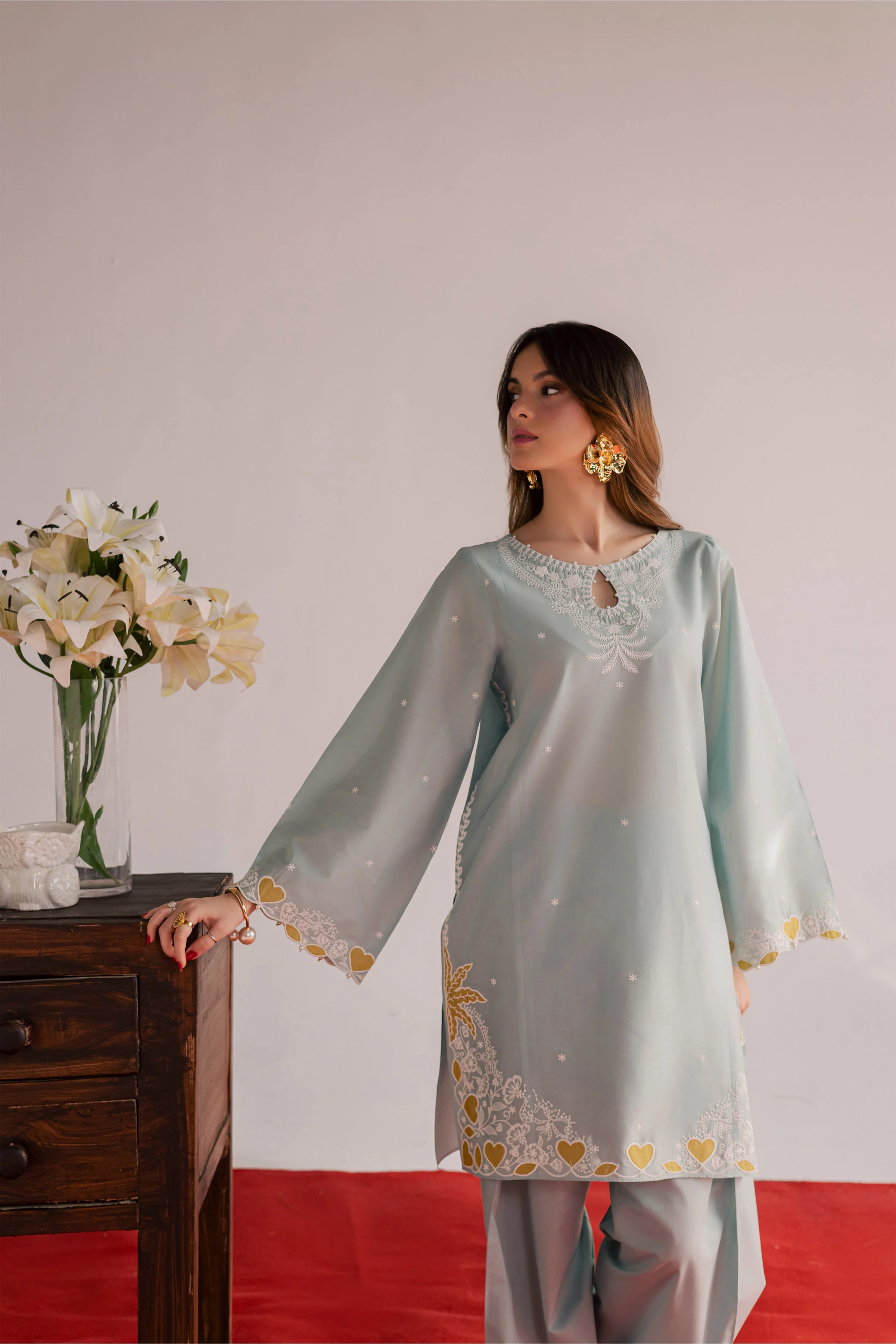 Shooting Star 2Pc - Embroidered Lawn Dress - Image 3