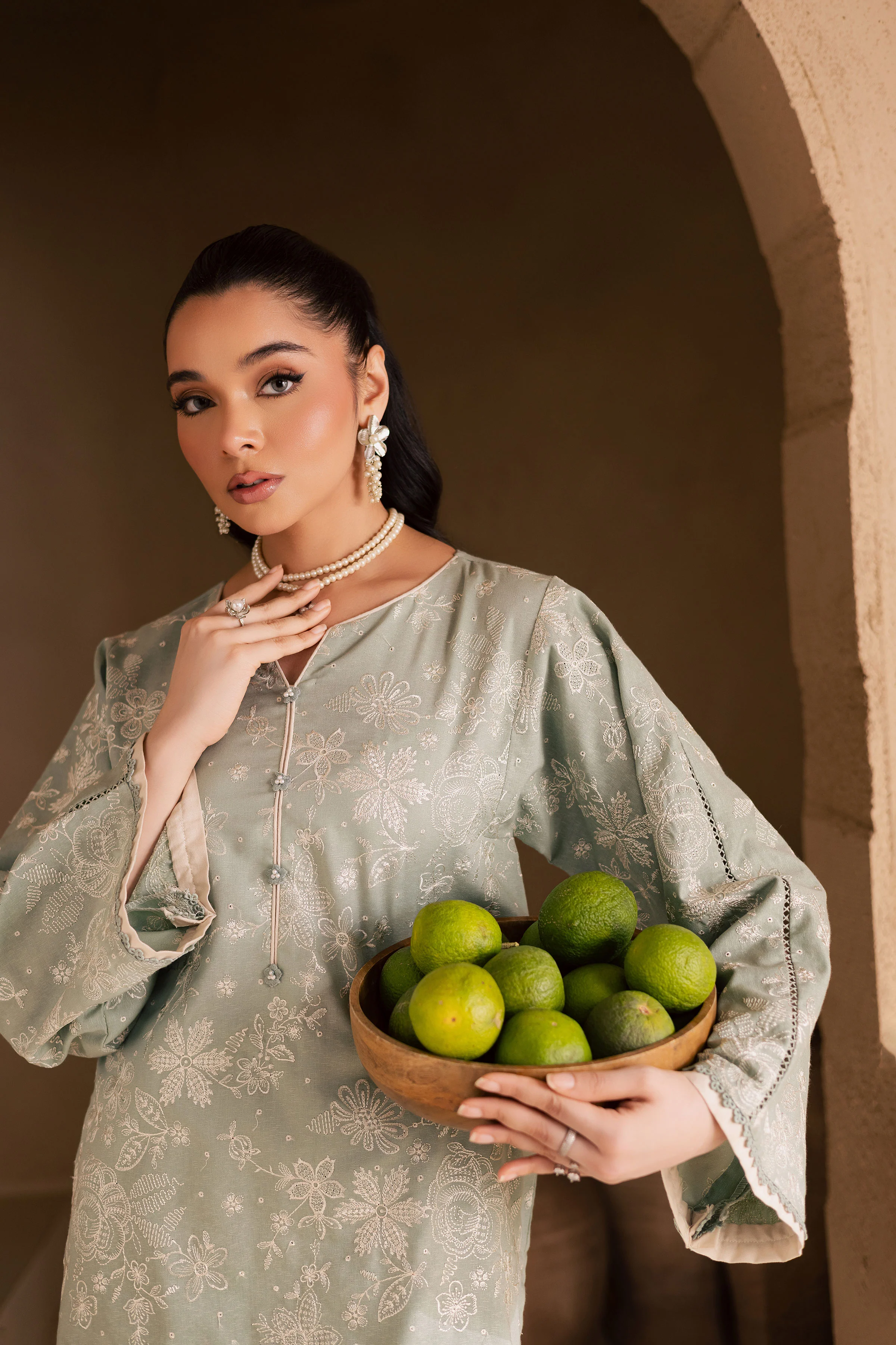 Snow Puff 2Pc - Embroidered Khaddar Dress - Image 3