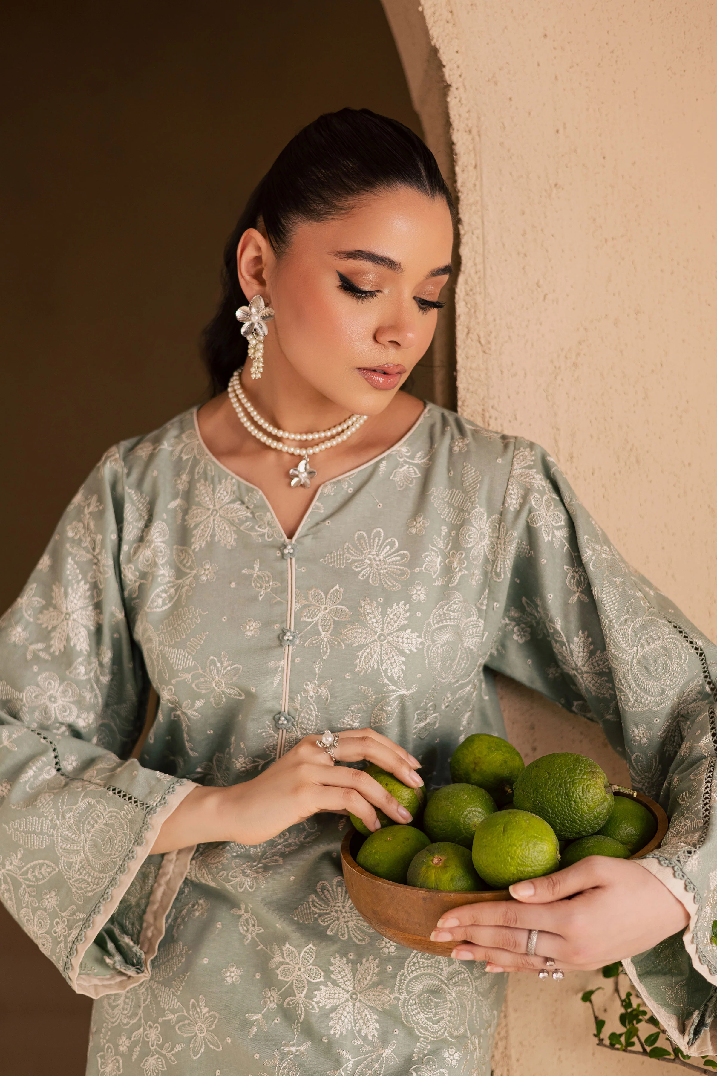 Snow Puff 2Pc - Embroidered Khaddar Dress - Image 4