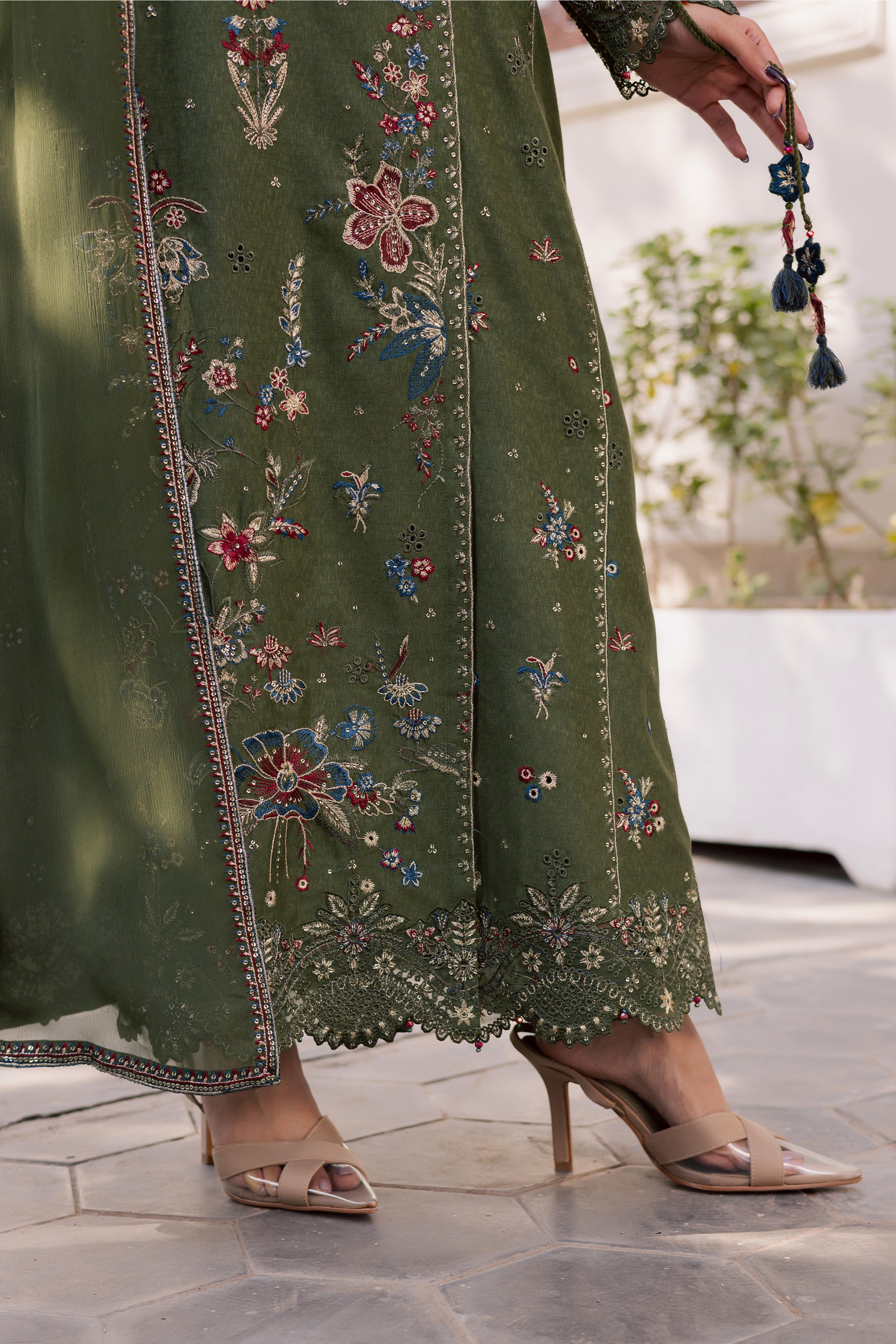 Sofiaa 3Pc - Embroidered Karandi Dress - Image 6