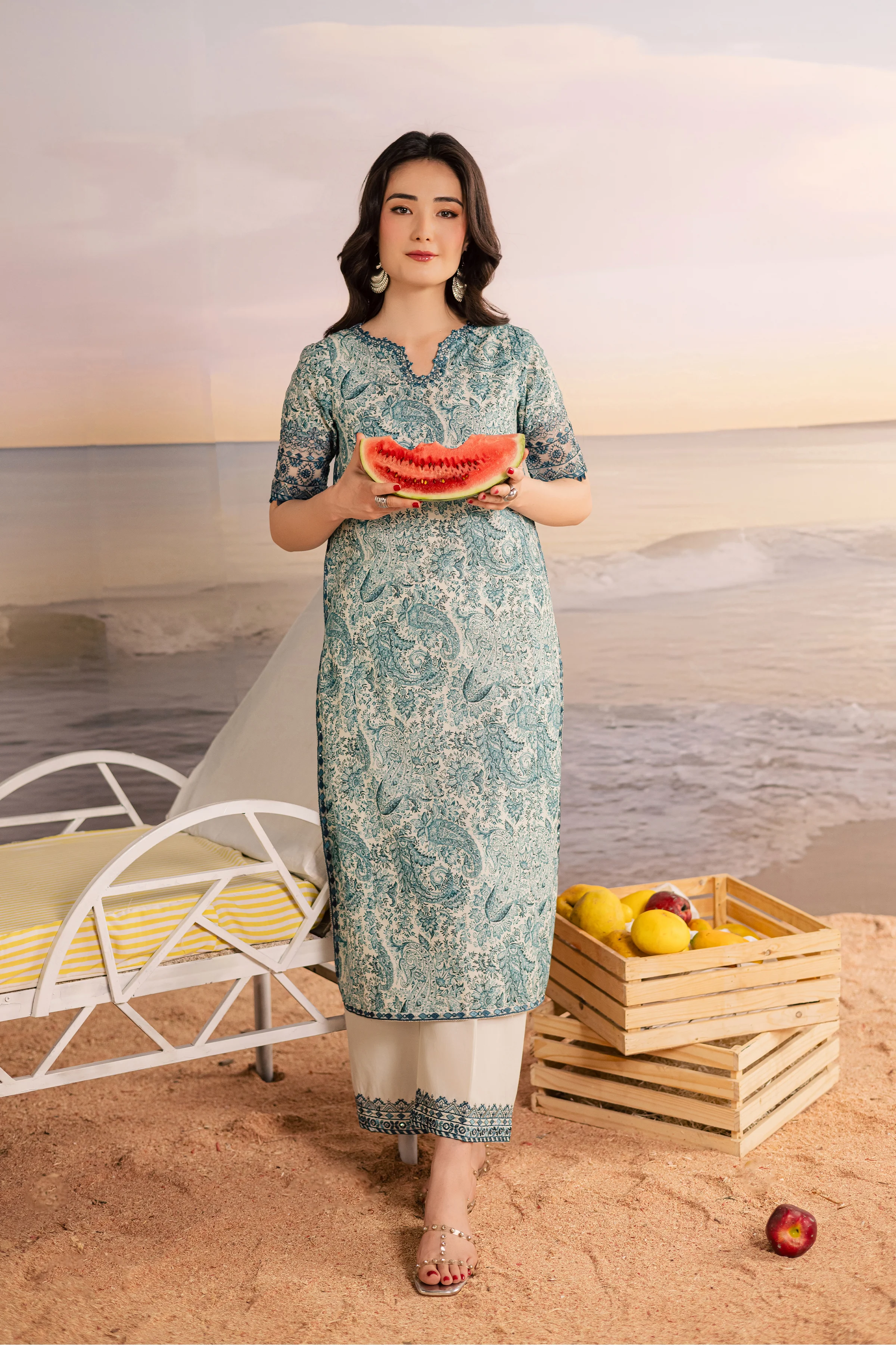 Tani 2Pc - Printed Lawn Dress - Image 5
