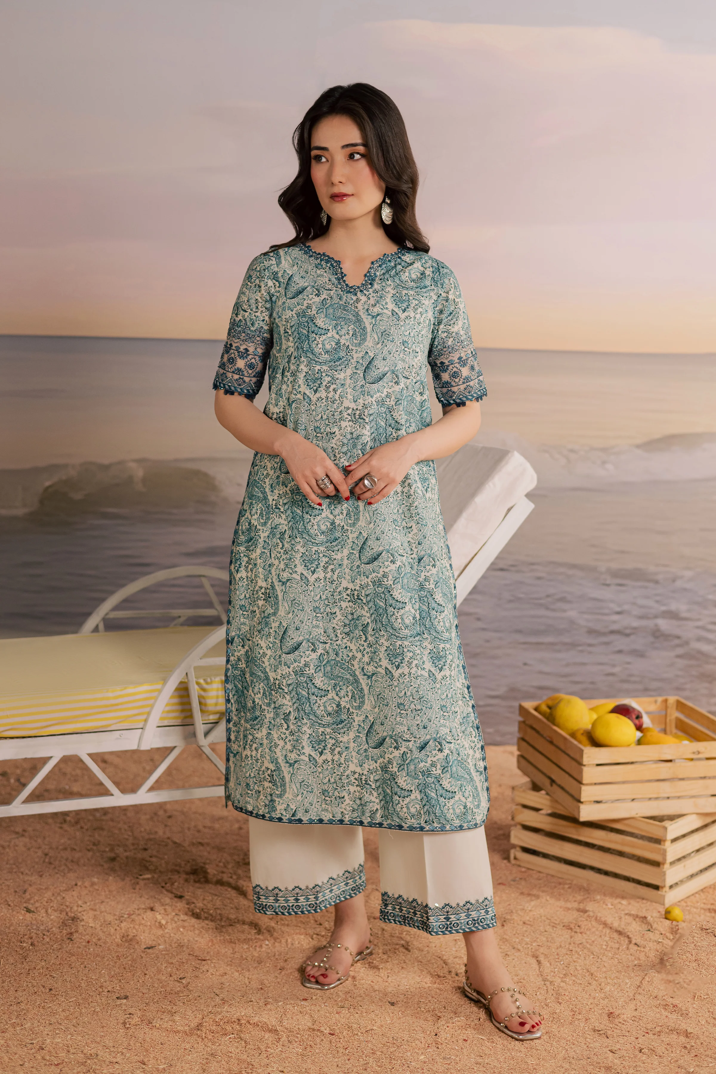 Tani 2Pc - Printed Lawn Dress - Image 8