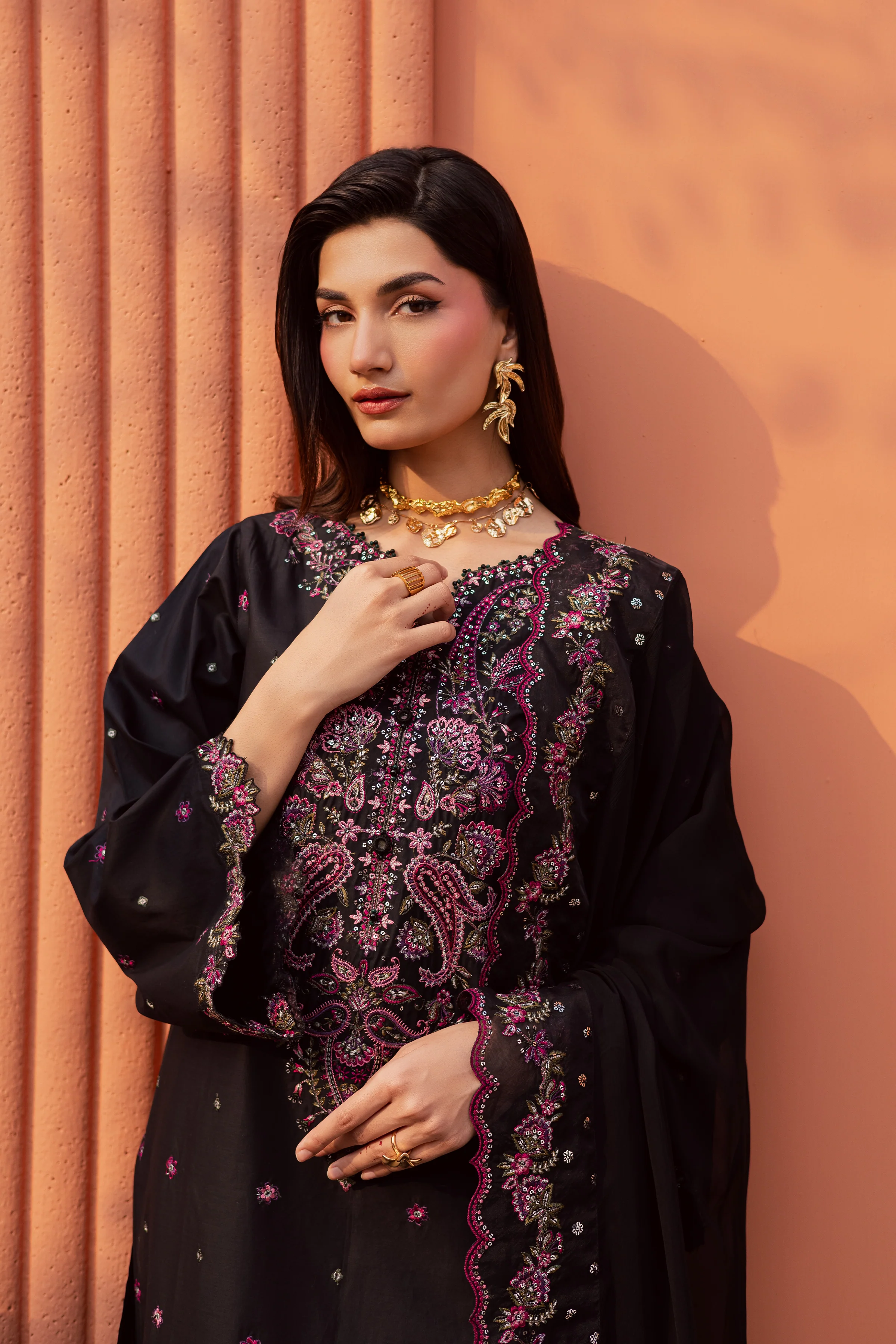 Unaiza 3Pc - Festive Embroidered Lawn - Image 6