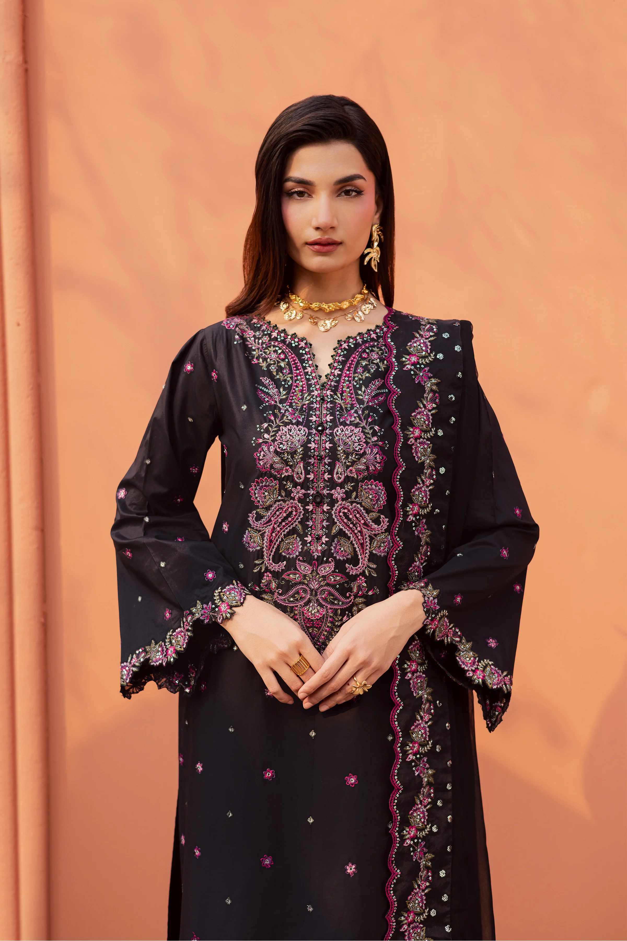 Unaiza 3Pc - Festive Embroidered Lawn - Image 8