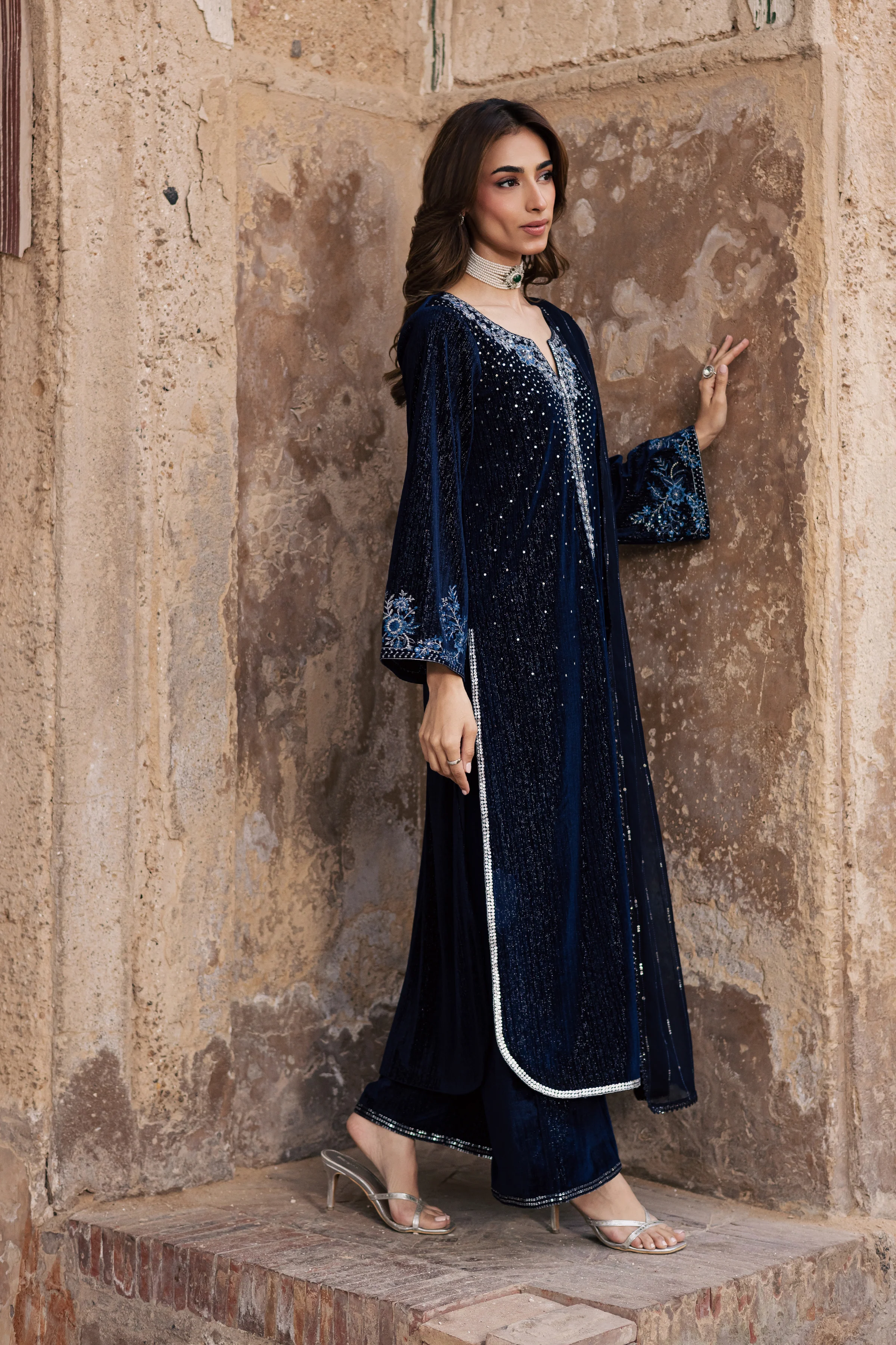 Whisper 3Pc - Velvet Formal Dress - Image 3