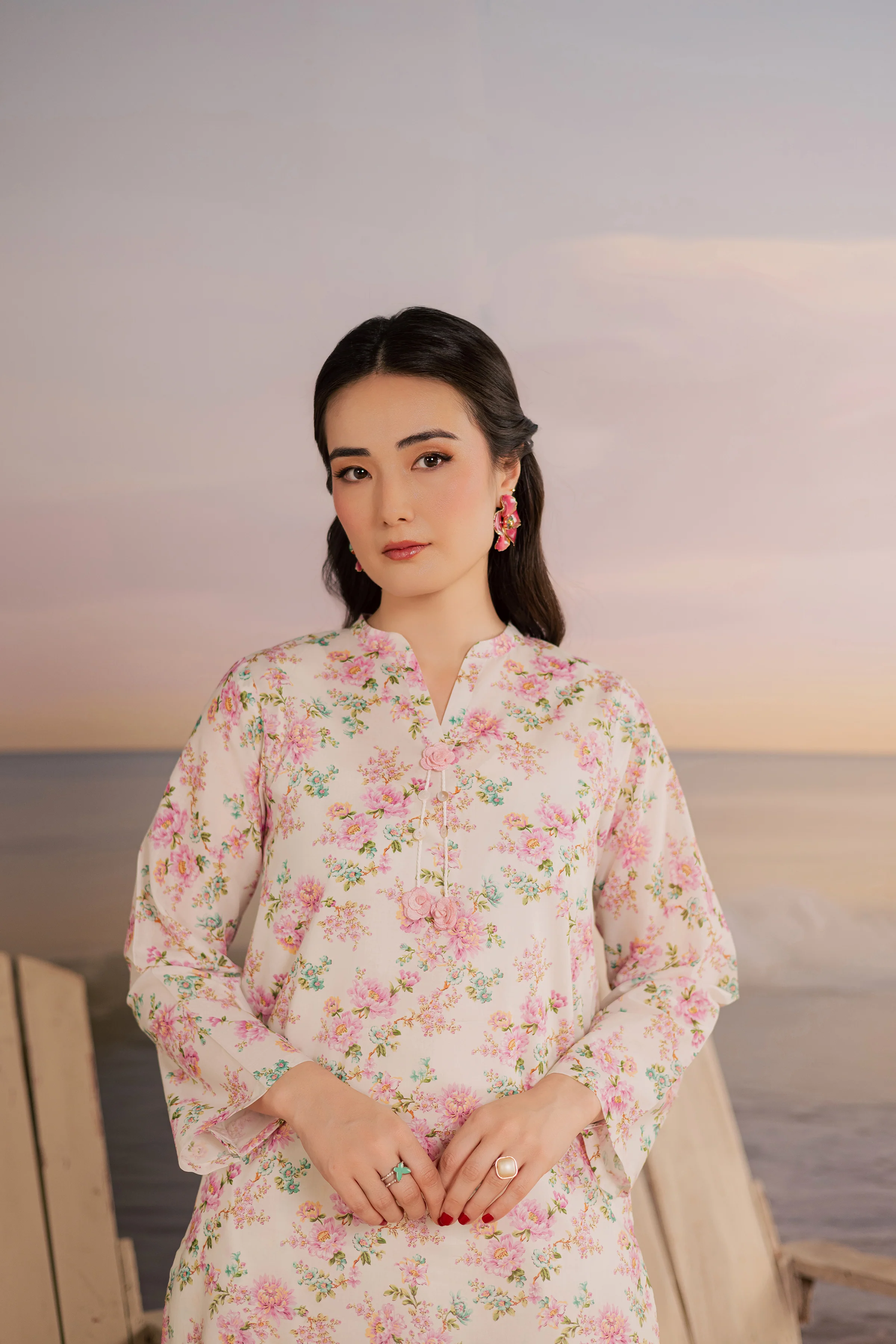 White Hawk 2Pc - Printed Lawn Dress - Image 6