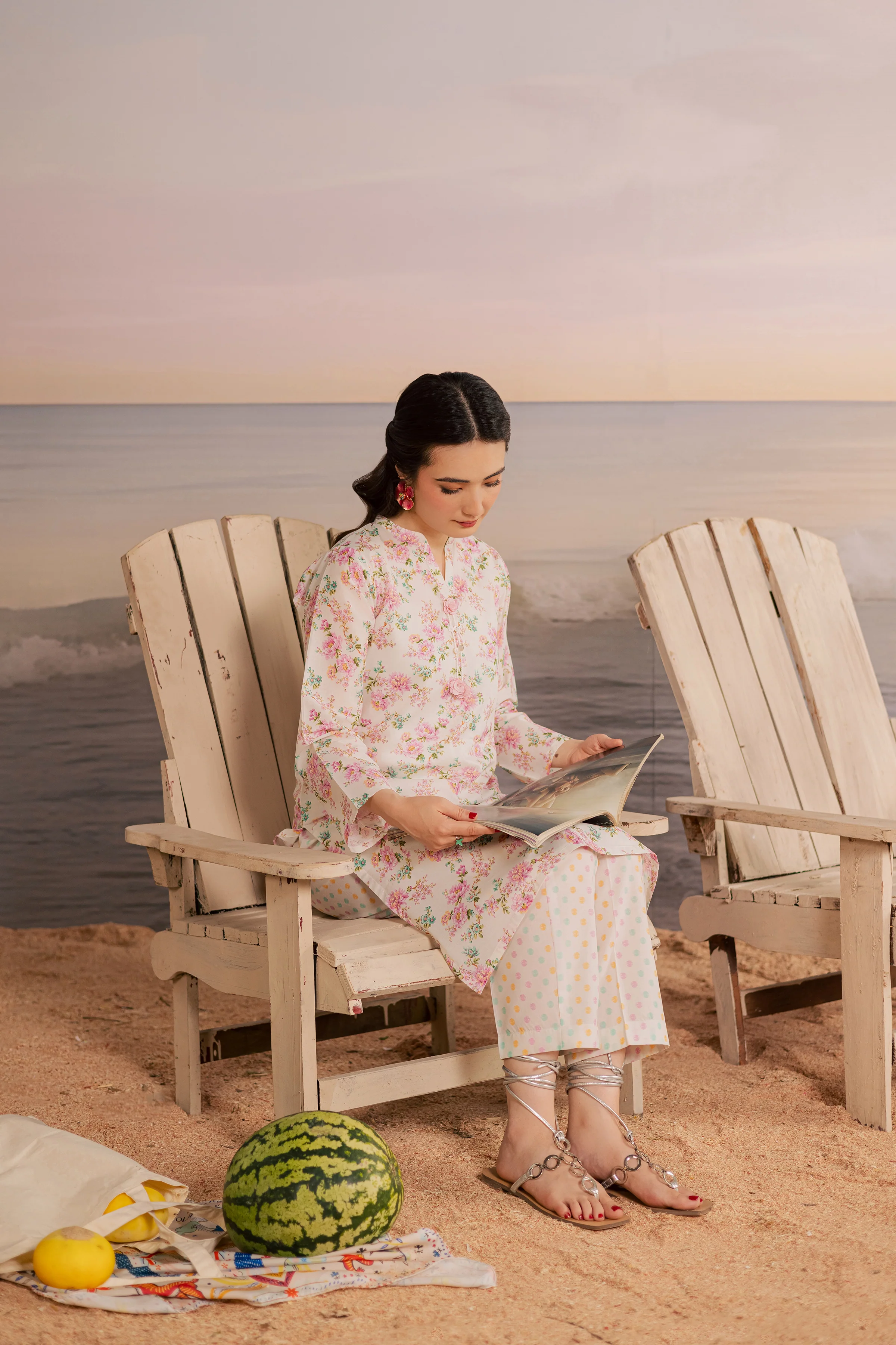 White Hawk 2Pc - Printed Lawn Dress - Image 7