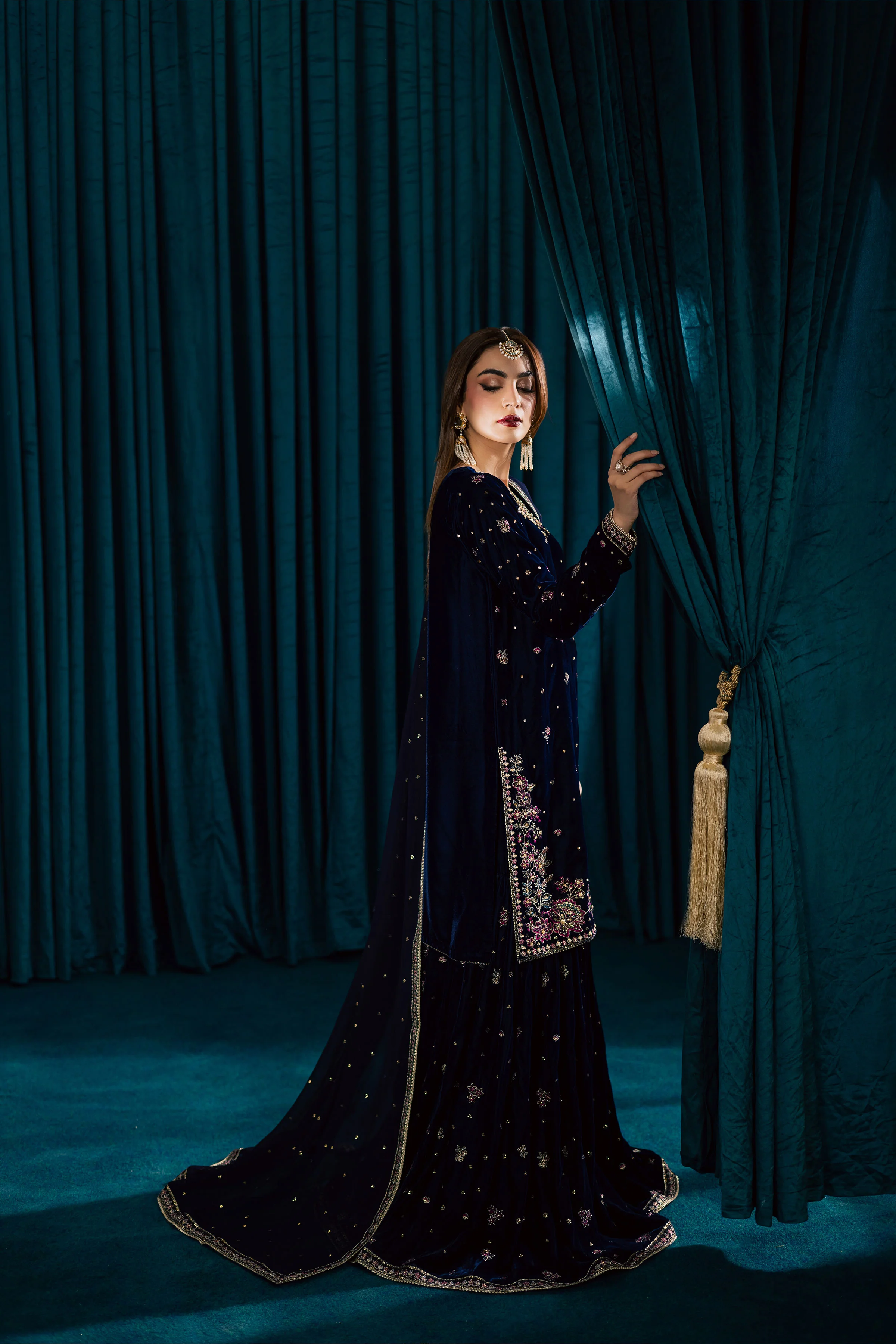 Yashal 3Pc - Velvet Formal Dress - Image 3
