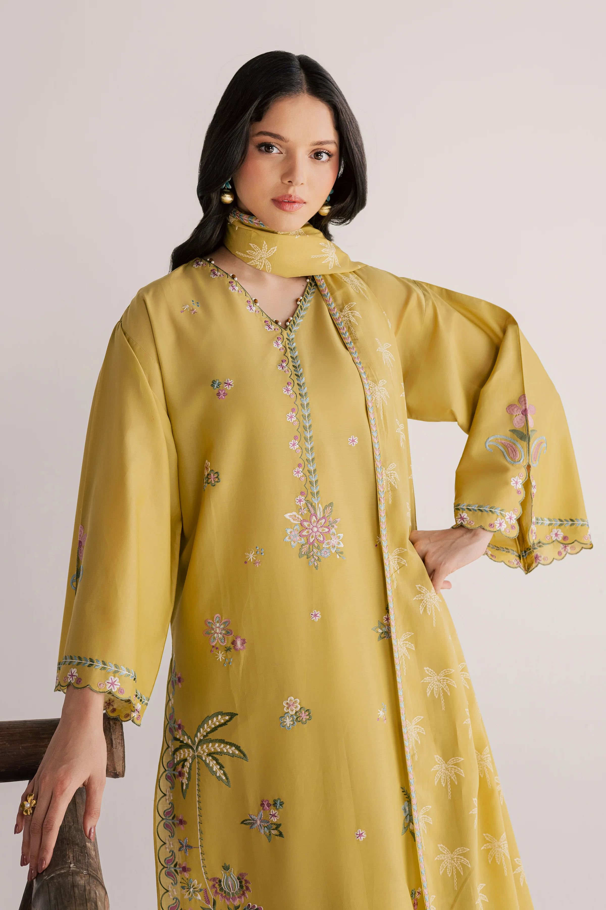 Zaitoon 3Pc - Embroidered Lawn Dress - Image 5