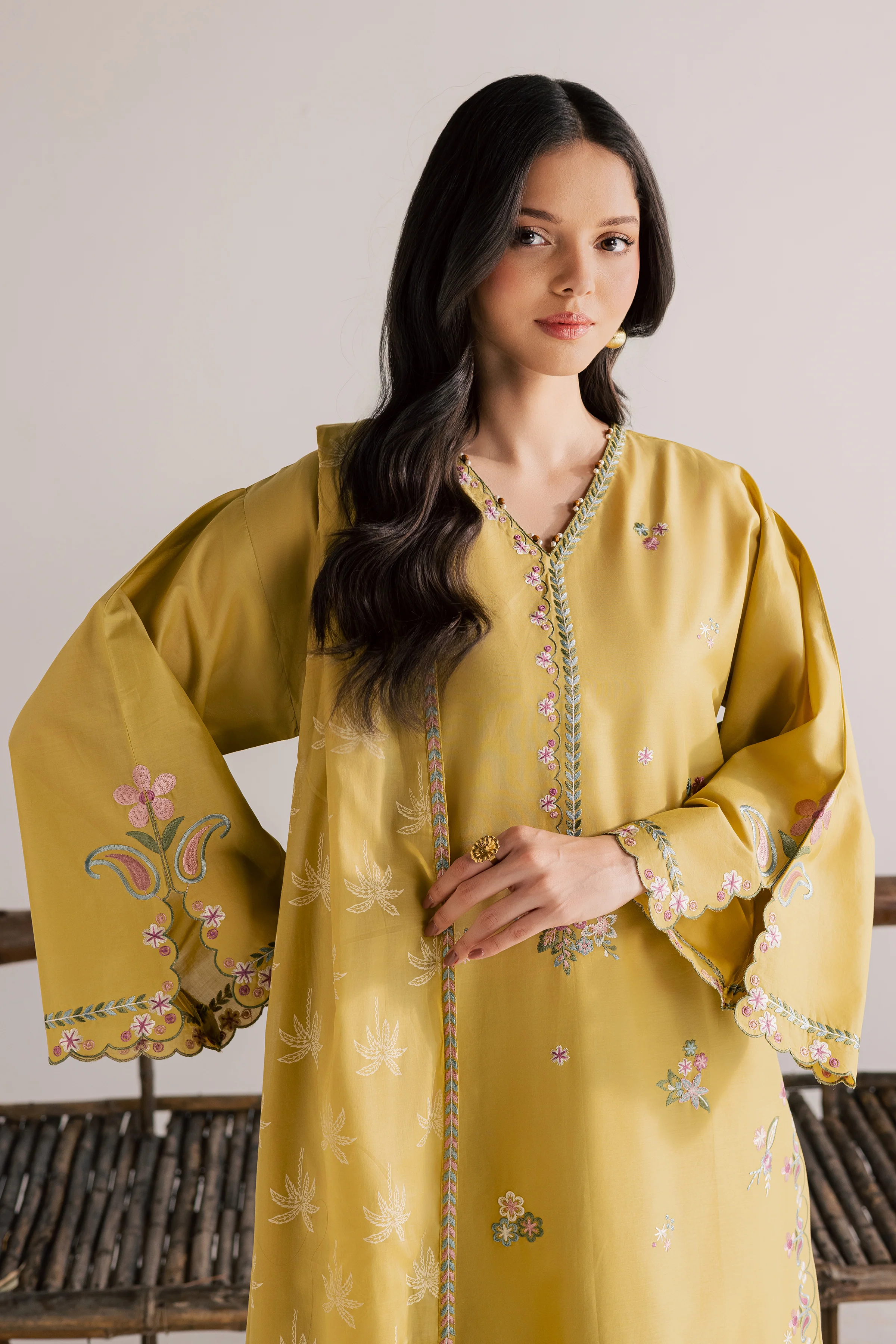 Zaitoon 3Pc - Embroidered Lawn Dress - Image 7