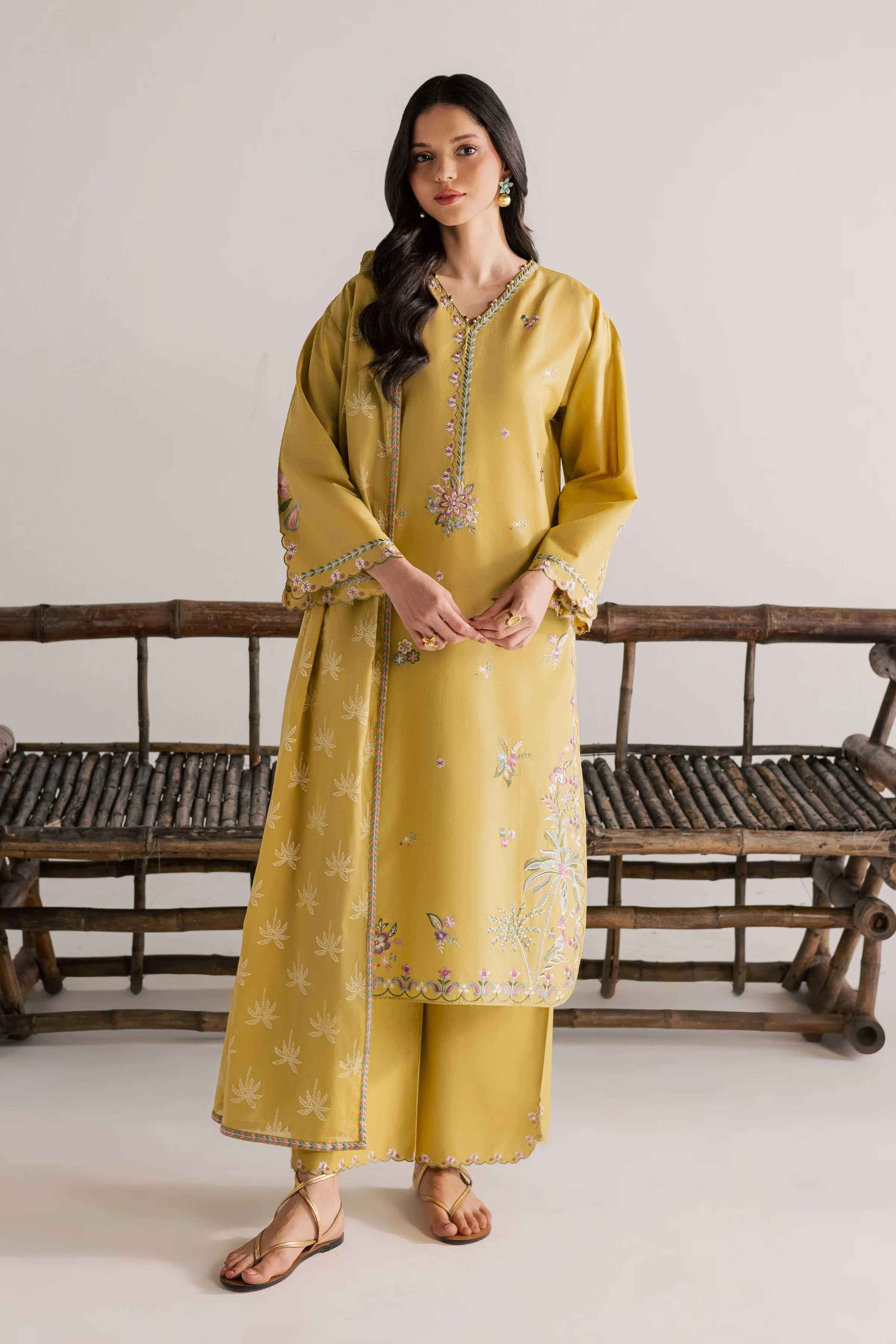 Zaitoon 3Pc - Embroidered Lawn Dress - Image 8