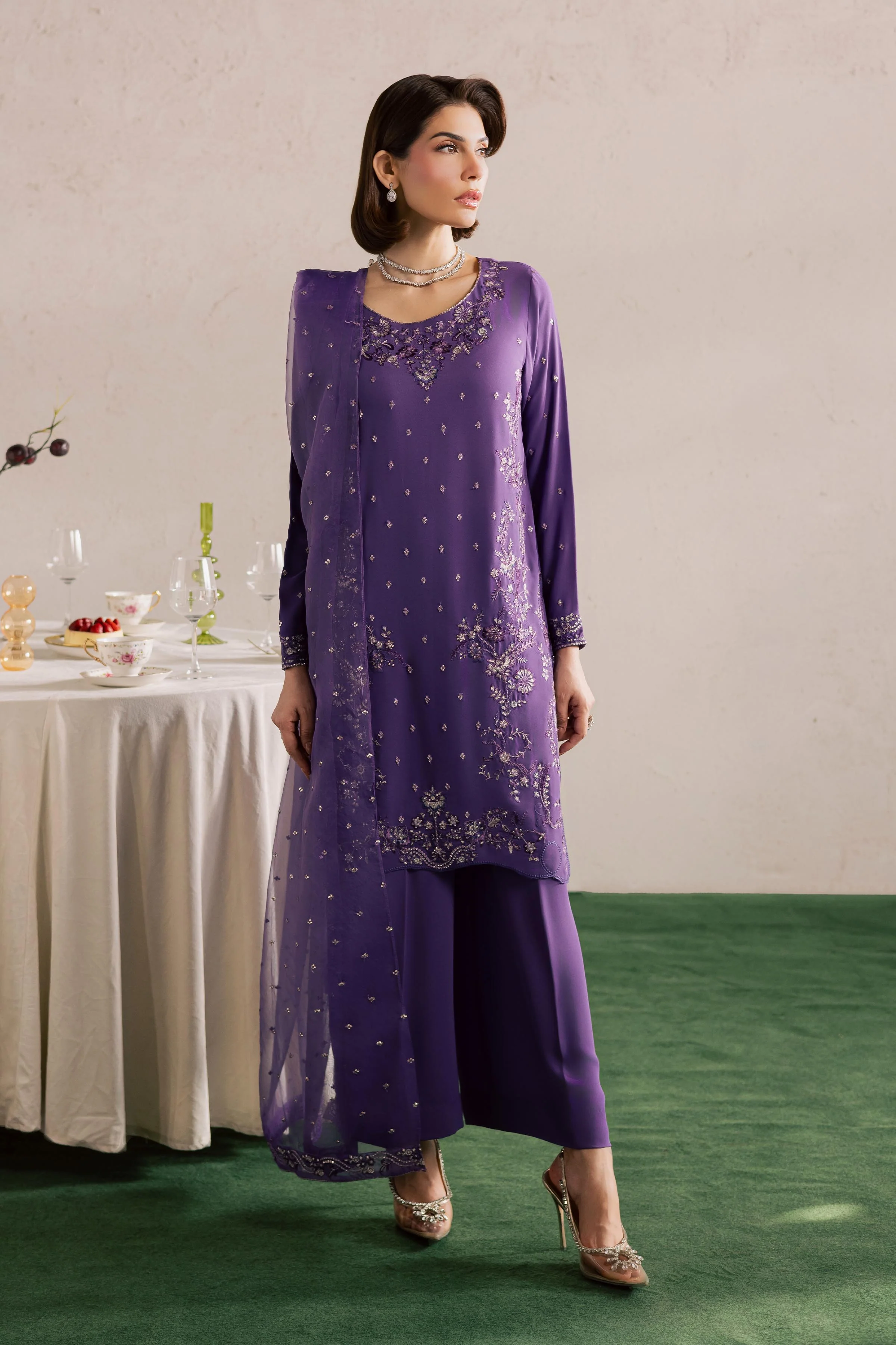 Zareen 3Pc - Festive Luxury Formal - Image 9