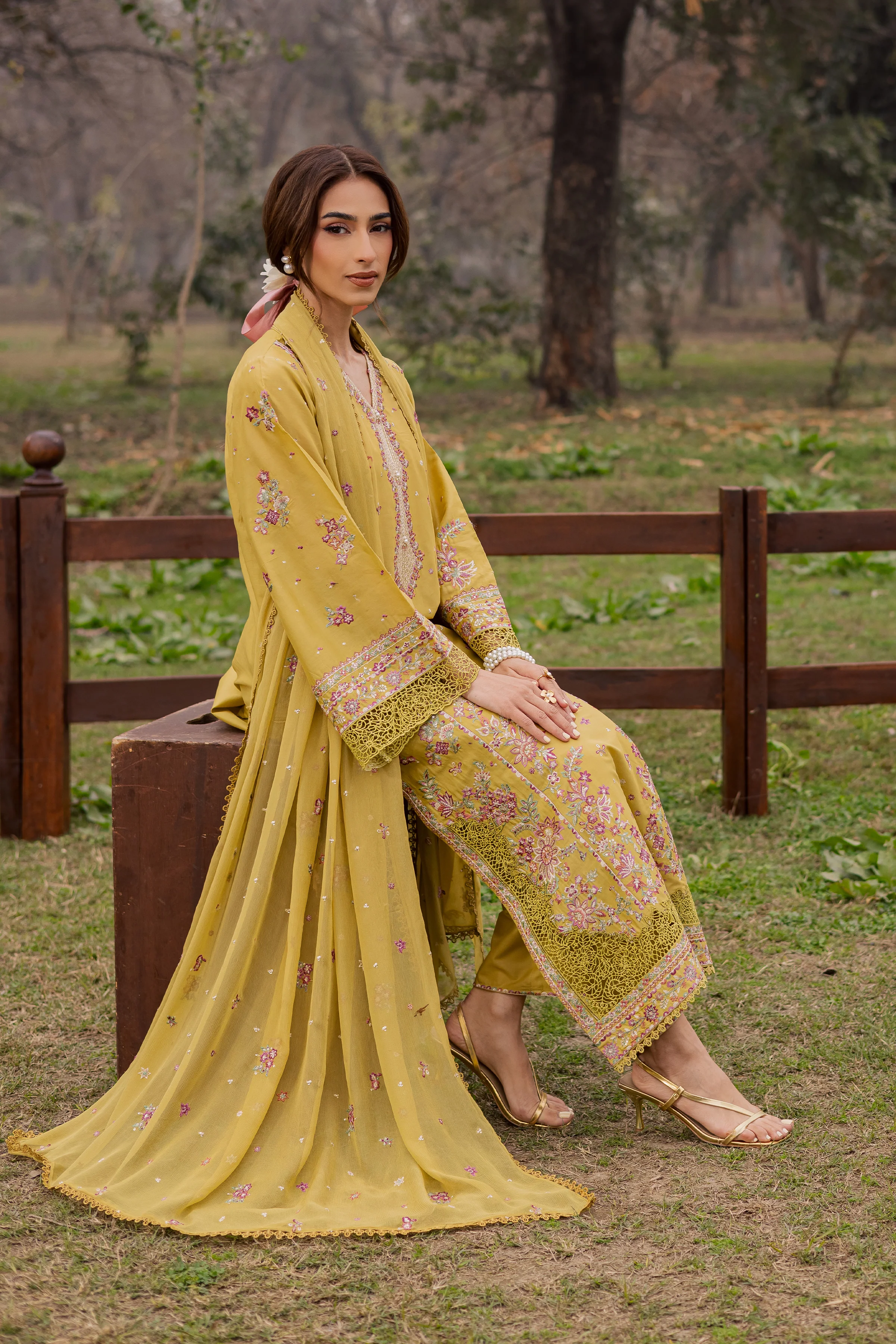 Zimal 3Pc - Festive Embroidered Lawn - Image 3