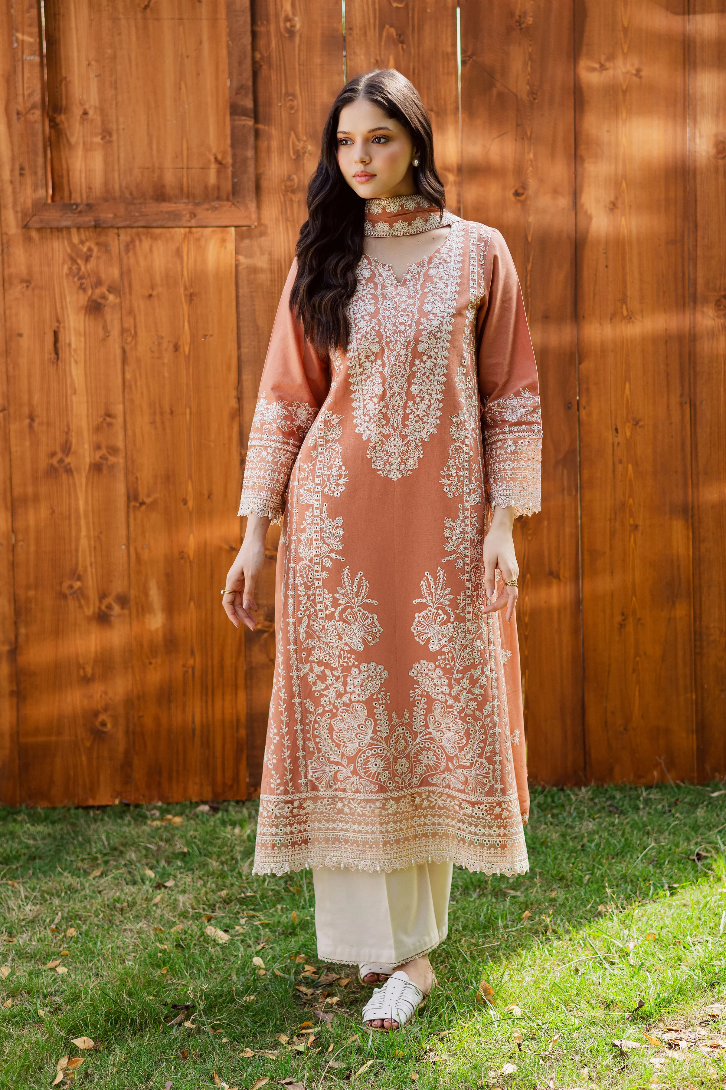 Zurah 3Pc - Embroidered Khaddar Dress - Image 3